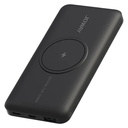 پاوربانک جووی مدل jp-289 Wireless، ظرفیت 20000 میلی‌آمپر ساعت، قابلیت شارژ 3 دستگاه به صورت همزمان، سازگار با تمام دستگاه‌ها، جنس بدنه پلاستیک فشرده و محکم، دارای 3 درگاه خروجی