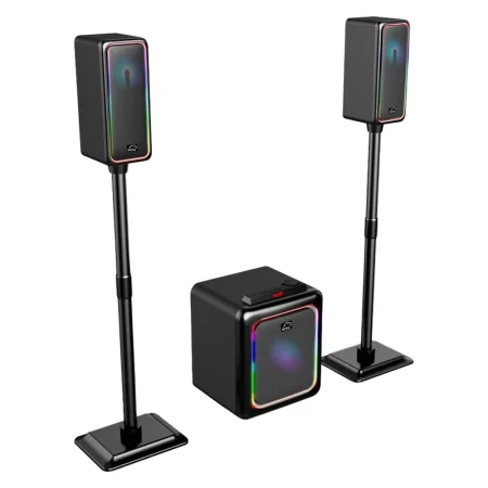 اسپیکر بلوتوثی گیمینگ تسکو مدل GS 2121، نسخه بلوتوث 5، منبع انرژی برق، همراه با ریموت کنترل، درگاه ارتباطی شامل USB، AUX، پشتیبانی از رادیو، نورپردازی RGB، بازی‌های کامپیوتری و کنسول‌های بازی